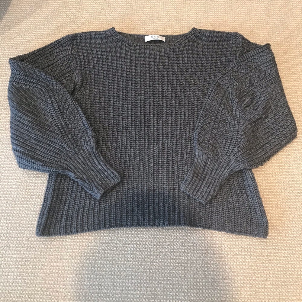 Sea gray wool sweater